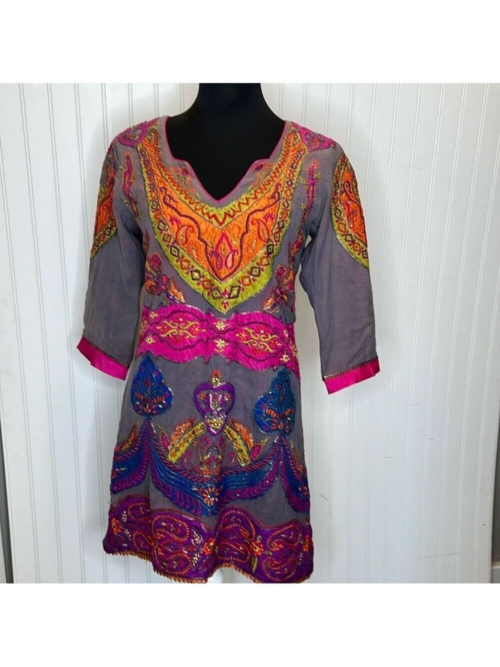 Preeti S Kapoor Embroidered and Beaded Dress Size Smalll